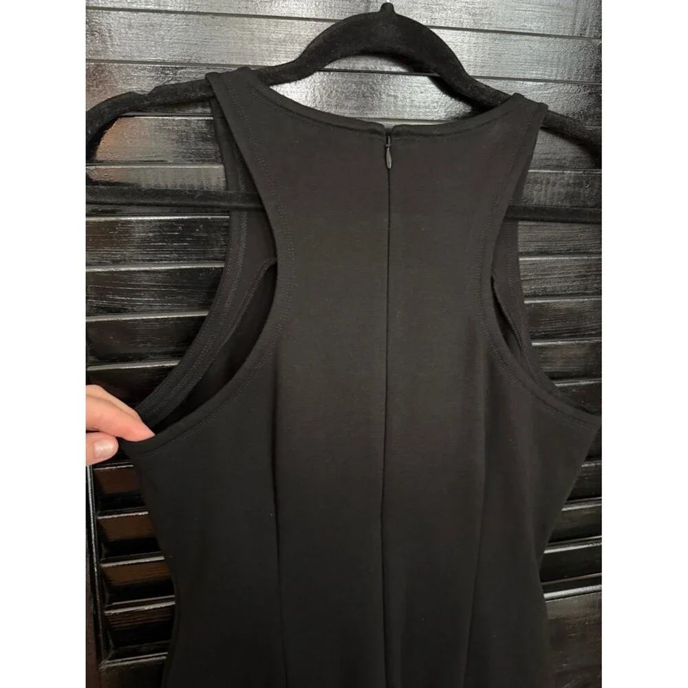 J. Crew Mario Bellucci Italian Ponte Black Sleeveless Sheath Dress Size 4